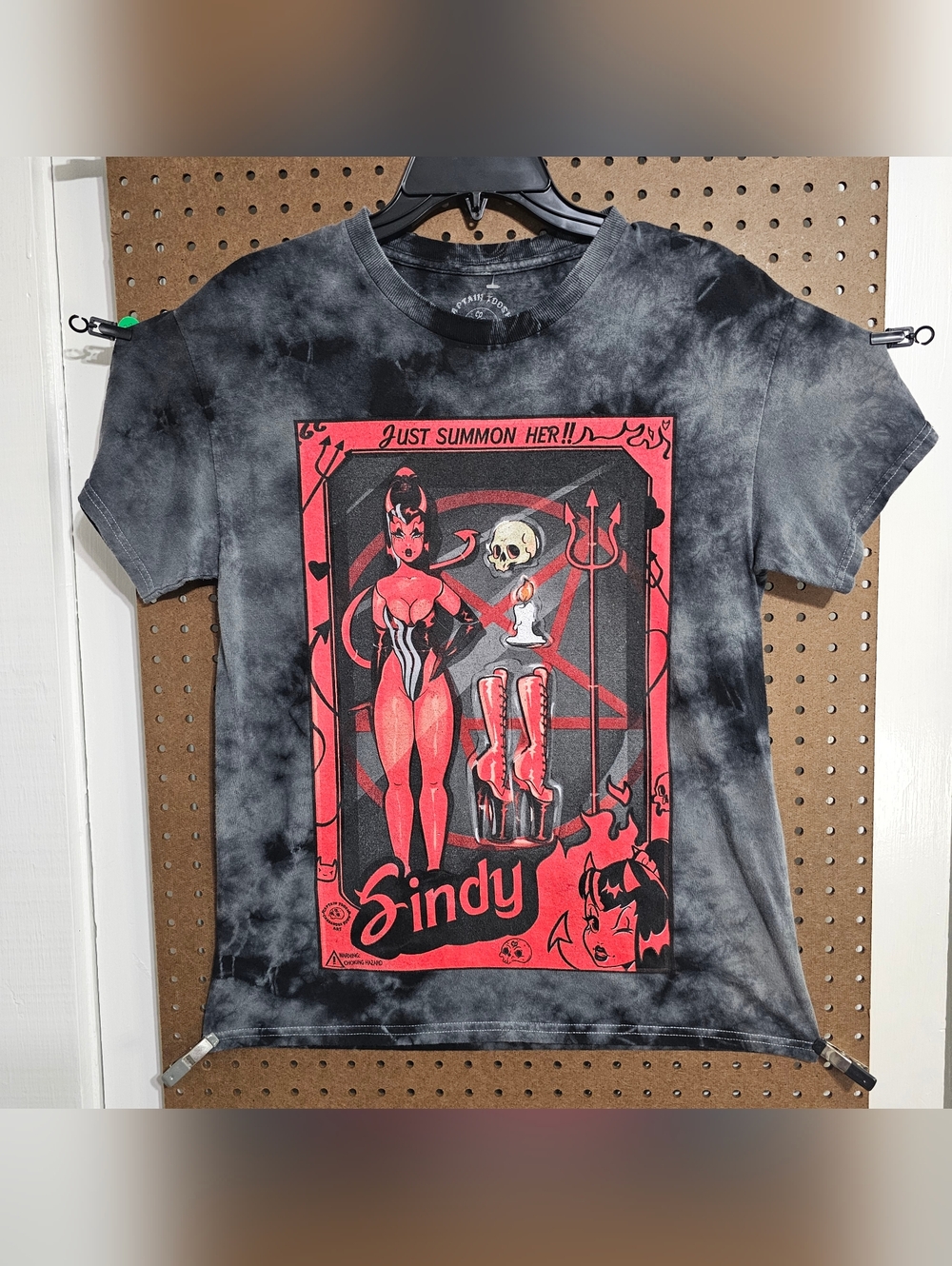 Graphic Tie-Dye Tee - Black & Red